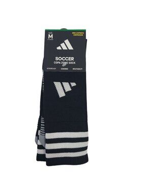 Adidas Soccer Copa Zone Socks Medium Black/White Aeroready Cushioned Compression
